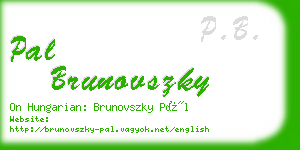 pal brunovszky business card